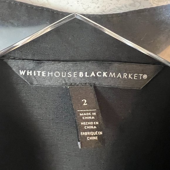 White House Black Market Petite Soft Utility Jacket Black Size 2 - Picture 3 of 11